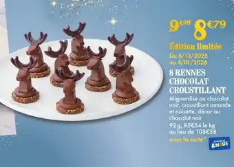 Picard 8 rennes chocolat croustillant offre