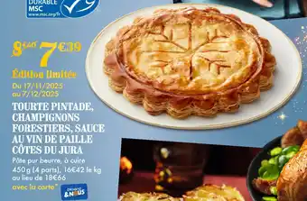 Picard Picard tourte pintade, champignons forestiers, sauce au vin de paille côtes du jura offre
