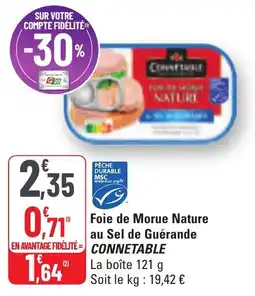 G20 Foie de morue nature au sel de guérande connetable offre