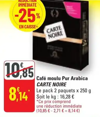 G20 Café moulu pur arabica carte noire offre