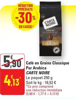 G20 Café en grains classique pur arabica carte noire offre