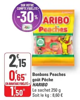 G20 Bonbons peaches goût pêche haribo offre