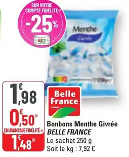 G20 Bonbons menthe givrée belle france offre