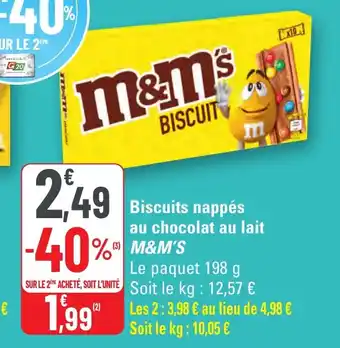 G20 Biscuits nappés au chocolat au lait m&m's offre