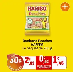 Coccinelle Supermarché HARIBO Bonbons Peaches offre