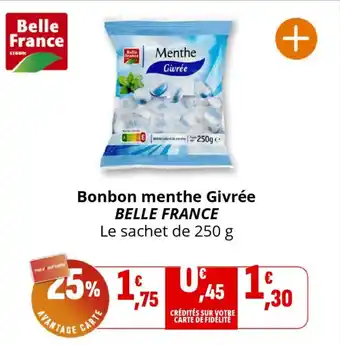 Coccinelle Supermarché BELLE FRANCE Bonbon menthe Givrée offre