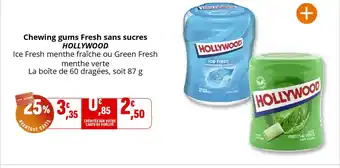 Coccinelle Supermarché HOLLYWOOD Chewing gums Fresh sans sucres offre