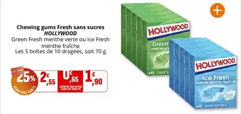 Coccinelle Supermarché HOLLYWOOD Chewing gums Fresh sans sucres offre