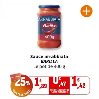 Coccinelle Supermarché BARILLA Sauce arrabbiata offre