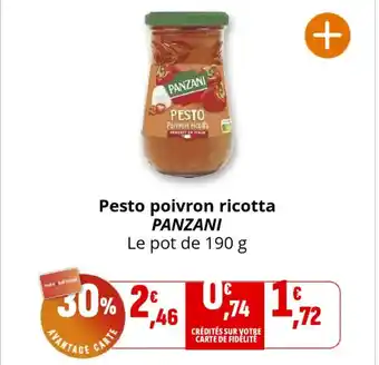Coccinelle Supermarché PANZANI Pesto poivron ricotta offre
