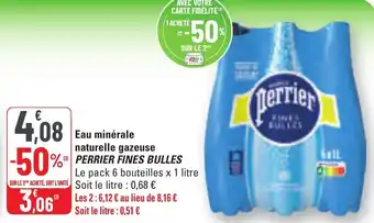 G20 Eau minérale naturelle gazeuse perrier fines bulles offre