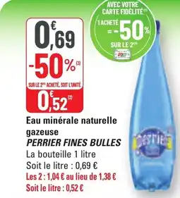 G20 Eau minérale naturelle gazeuse perrier fines bulles offre