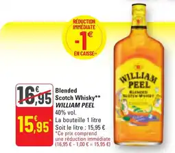 G20 Blended scotch whisky william peel offre