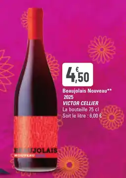 G20 Beaujolais nouveau 2025 victor cellier offre