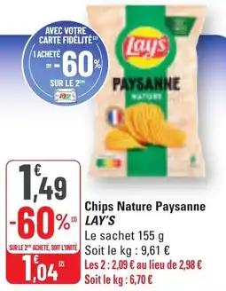 G20 Chips nature paysanne lay's offre