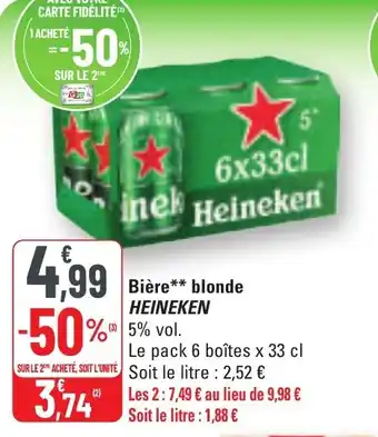 G20 Bière blonde heineken offre
