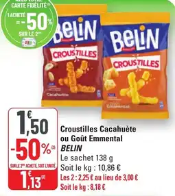 G20 Croustilles cacahuète ou goût emmental belin offre
