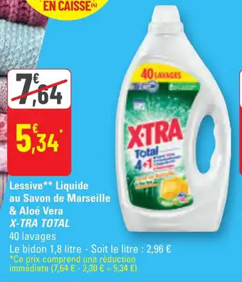 G20 Lessive liquide au savon de marseille & aloe vera x-tra total offre