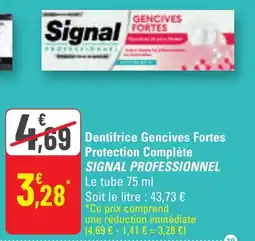 G20 Dentifrice gencives fortes protection complète signal professionnel offre
