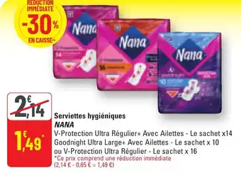 G20 Serviettes hygiéniques nana offre
