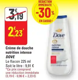 G20 Crème de douche nutrition intense dove offre