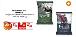Coccinelle Supermarché TYRRELL'S Chips Sel de mer offre