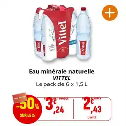 Coccinelle Supermarché VITTEL Eau minérale naturelle offre