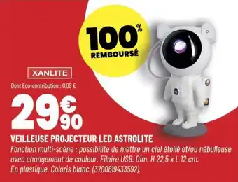 Bricorama Veilleuse projecteur led astrolite offre