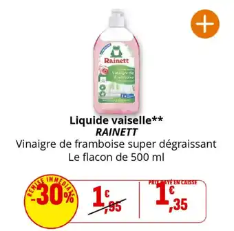 Coccinelle Supermarché RAINETT Liquide vaiselle offre