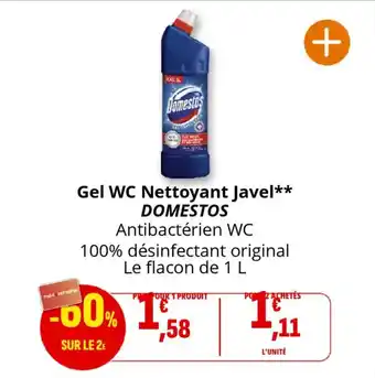 Coccinelle Supermarché DOMESTOS Gel WC Nettoyant Javel offre