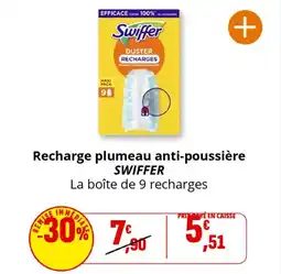 Coccinelle Supermarché SWIFFER Recharge plumeau anti-poussière offre