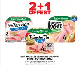 Carrefour Market Sur tous les jambons de porc fleury michon offre