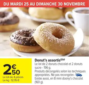 Carrefour Market Donut's assortis offre