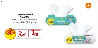 Coccinelle Supermarché PAMPERS Lingettes Bébé offre