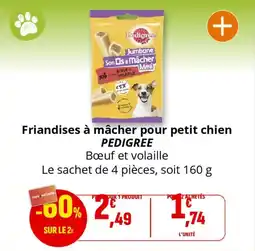 Coccinelle Supermarché PEDIGREE Friandises à mâcher pour petit chien offre
