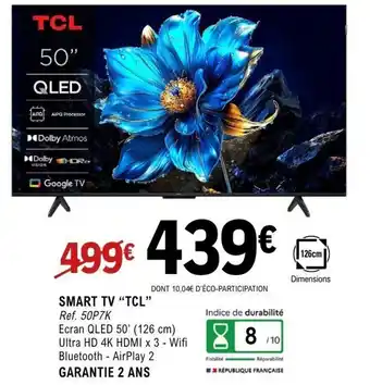 E.Leclerc Espace Culturel TCL Smart tv offre
