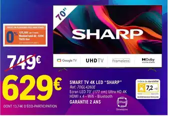 SHARP Smart tv 4k led