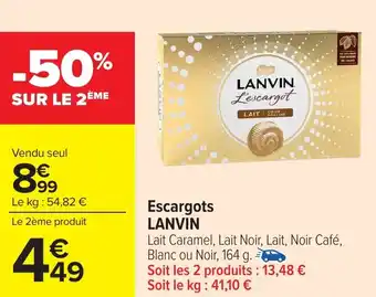 Carrefour Market Escargots lanvin offre