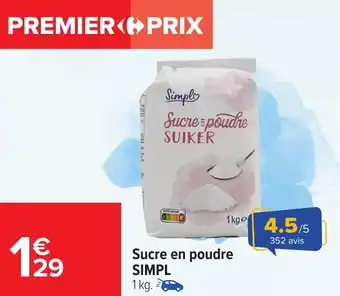 Carrefour Market Sucre en poudre simpl offre