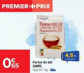 Carrefour Market Farine de blé simpl offre