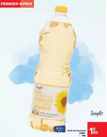 Carrefour Market Huile de tournesol simpl offre