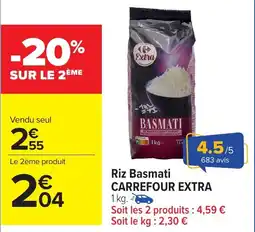 Carrefour Market Riz basmati carrefour extra offre