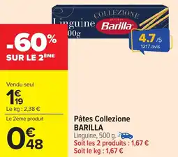 Carrefour Market Pâtes collezione barilla offre