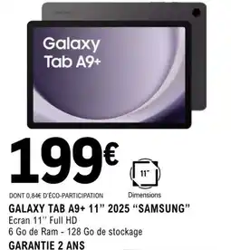 E.Leclerc Espace Culturel SAMSUNG Galaxy tab a9+ 11" 2025 offre