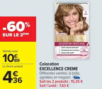 Carrefour Market Coloration excellence creme offre