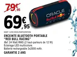 E.Leclerc Espace Culturel Enceinte bluetooth portable "red bull racing" offre