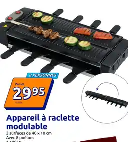 Action Appareil à raclette modulable offre