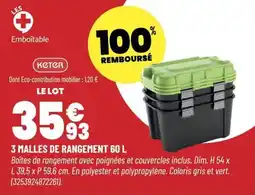 Bricomarché 3 malles de rangement offre