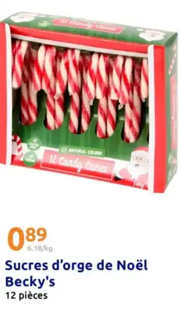 Action BECKY'S Sucres d'orge de Noël offre