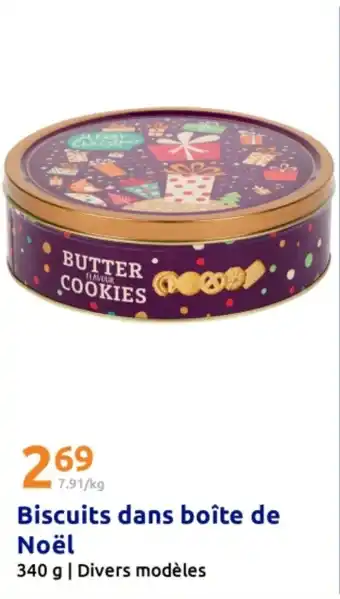 Action Biscuits dans boîte de Noël offre